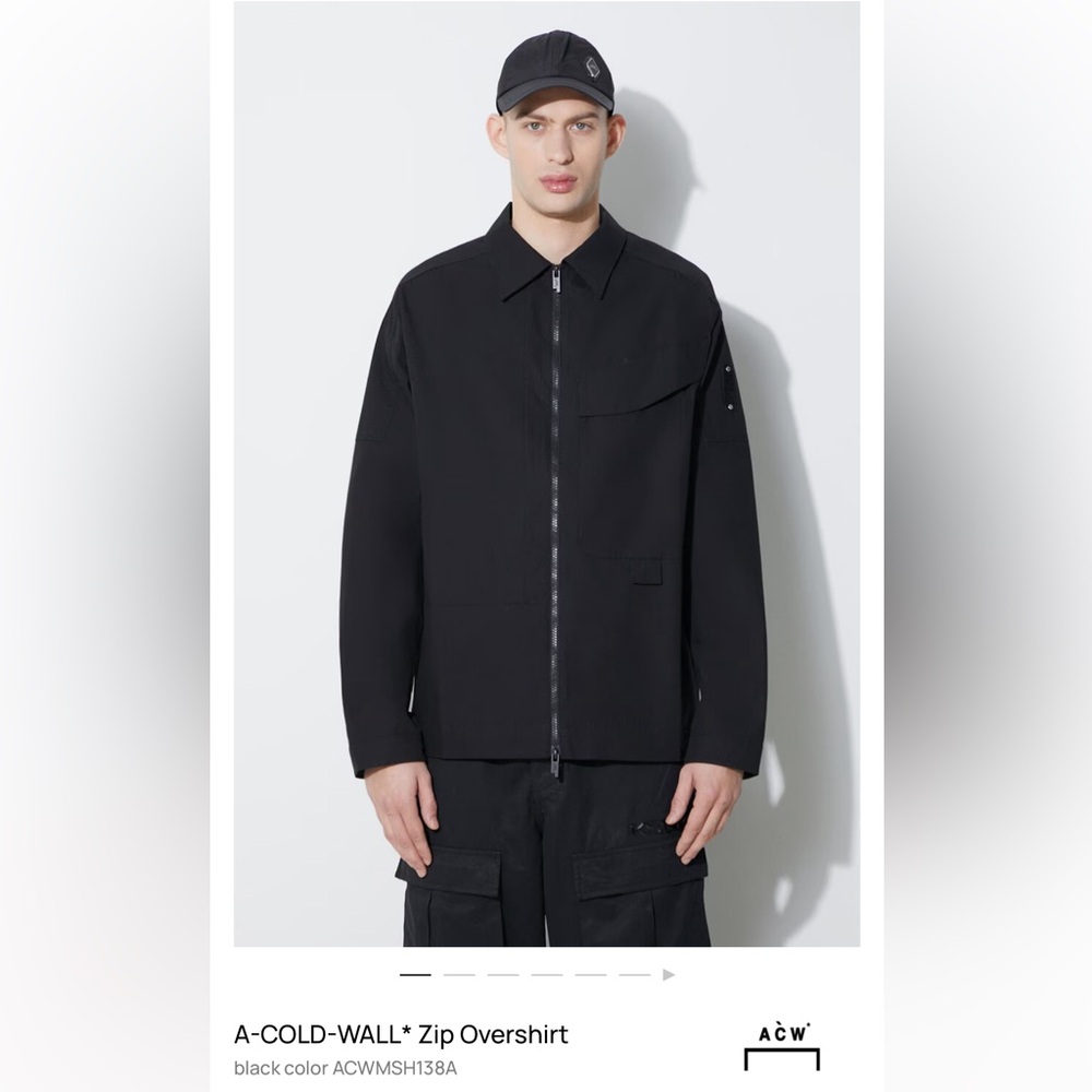 A-COLD-WALL* Men's Black Zip Jacket